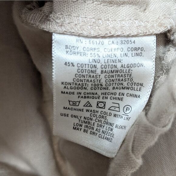 Anthropologie HEI HEI Khaki Camo Linen Cropped Jacket L - Picture 9 of 10